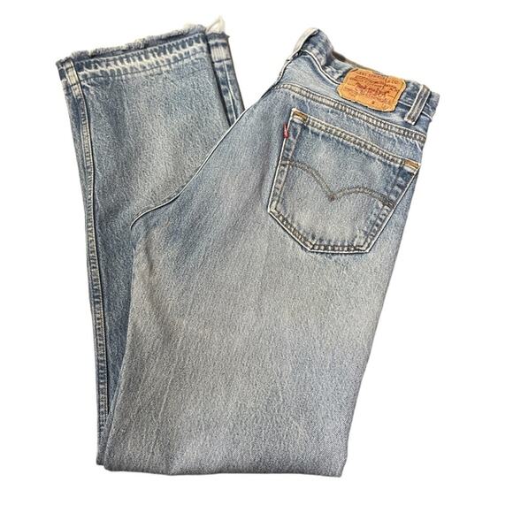 Vintage men’s 501 button fly Levi’s high rise straight leg unisex 34x32 - Picture 1 of 14